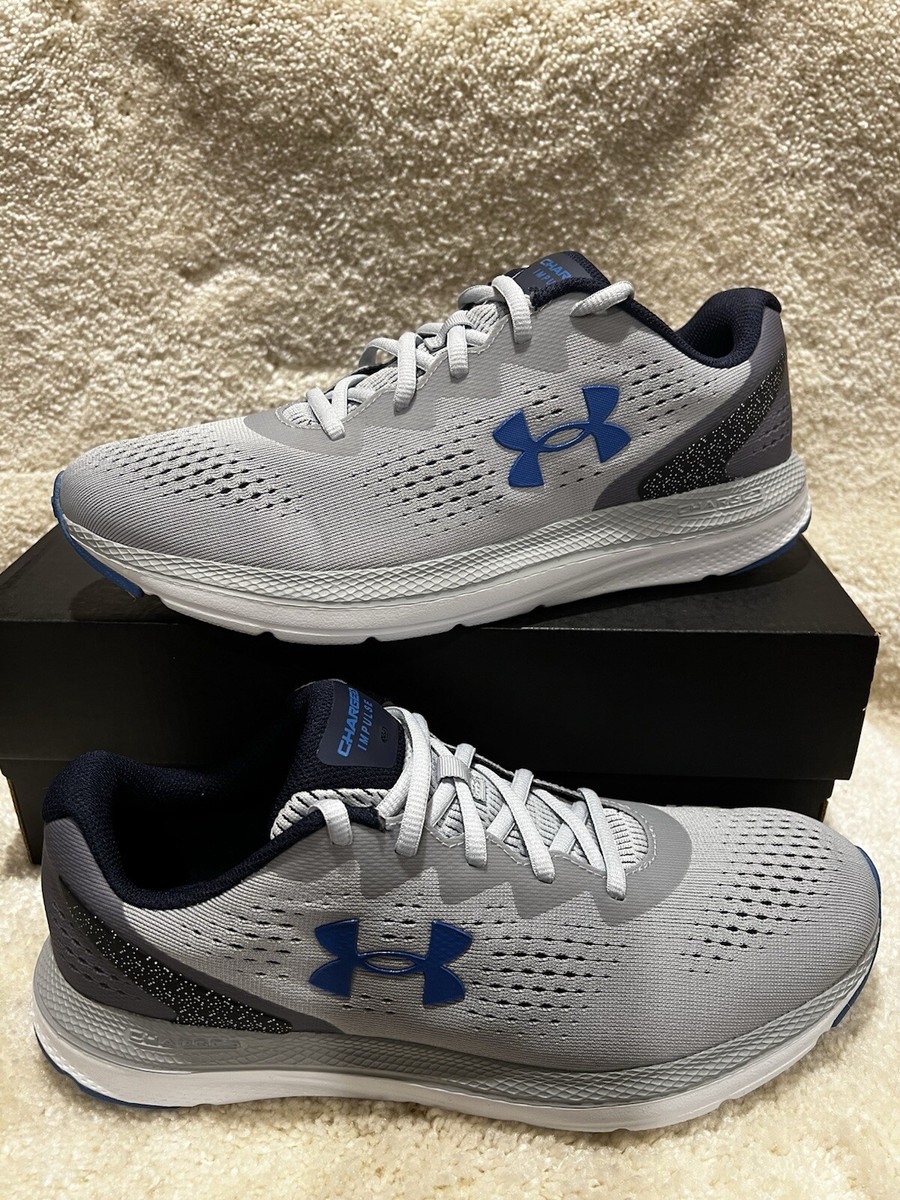 NIB Men Under Armour UA Charged 2 Impulse Knit Deluxe Foam Gry