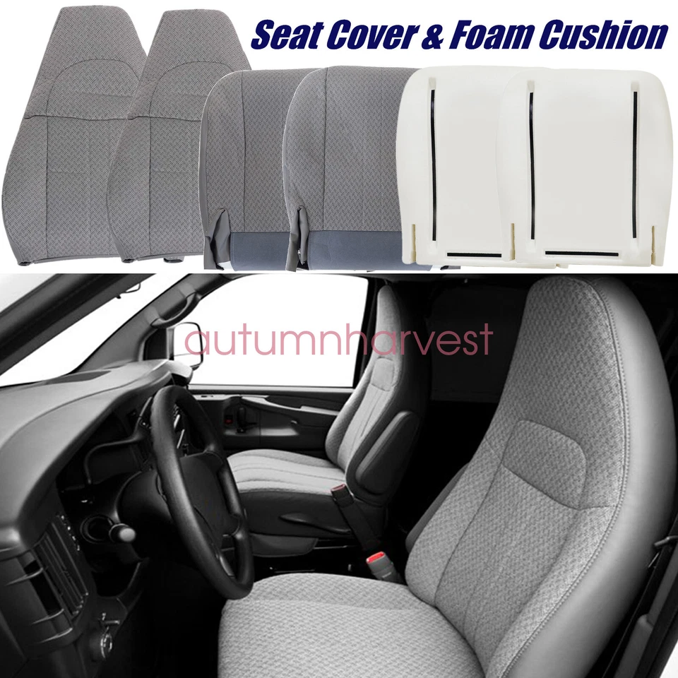 Funda de asiento delantera inferior y superior y cojín de espuma para Chevy Express 1500 2003-2014 Foto 4 de 4
