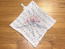Blankets and Beyond Elephant Gray Baby Pink Security Blanket Lovey Plush 15  Sq