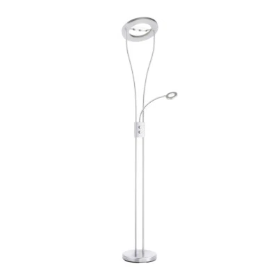LED Deckenfluter silber rund 2500 Lumen dimmbar Leseleuchte zuschaltbar, modern - Bild 1 von 4
