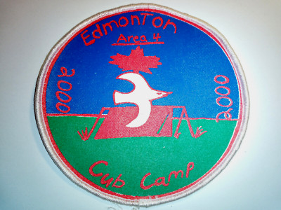 2000 Boy Scouts Edmonton Alberta Area 4 Cub Camp Patch Badge Crest