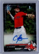 2017 Bowman Draft #CDA-CB Cole Brannen Chrome Draft Pick Autographs