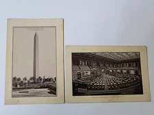 Antique Jersey Coffee Washington Monument, House of Rep #58,60 Trade Cards