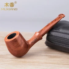 Rosewood Handmade Tobacco Pipe 9mm Straight Wood Stem 10 Free Smoking Accessorie