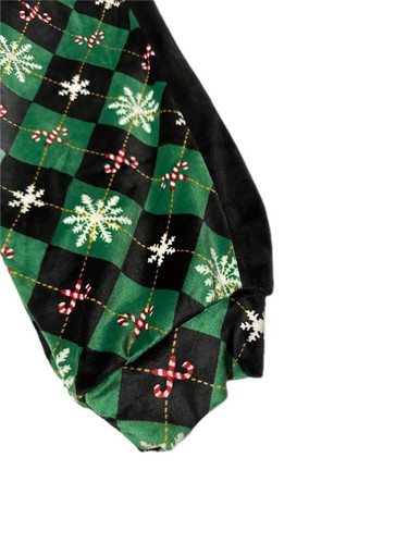 Christmas Snowflakes Candy Cane Checker Pattern Pants Holiday X-Mas Lounge Wear - Picture 7 of 7