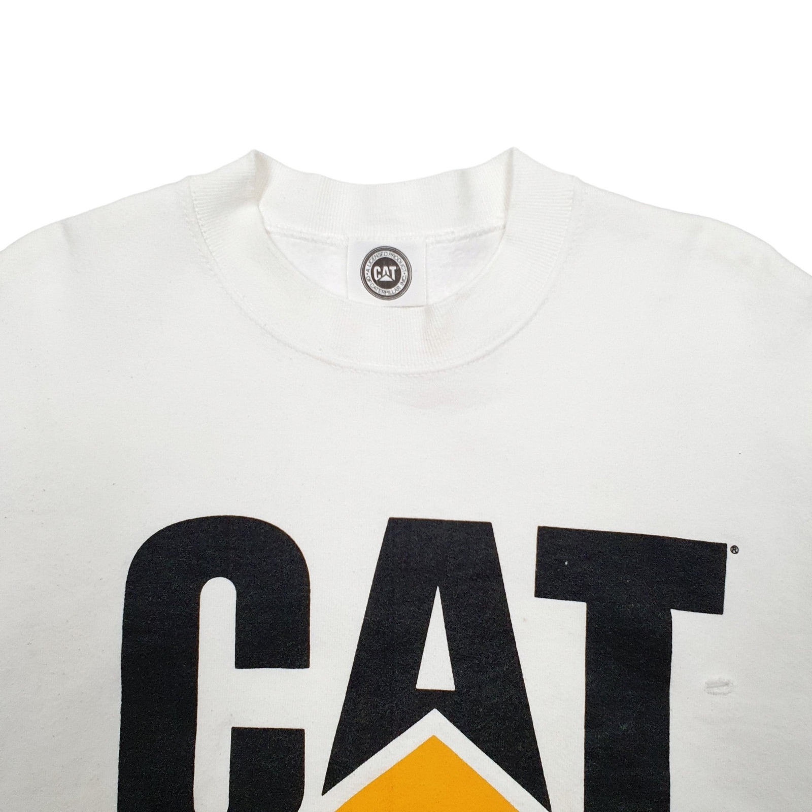CAT Crewneck Spellout Jumper Sweatshirt Mens S image 2