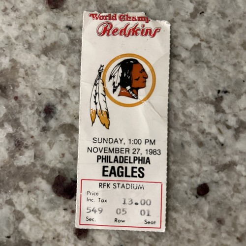 Vintage Game Day Program W Ticket Redskins vs Eagles September 22, 1985 At RFK - Picture 3 of 10