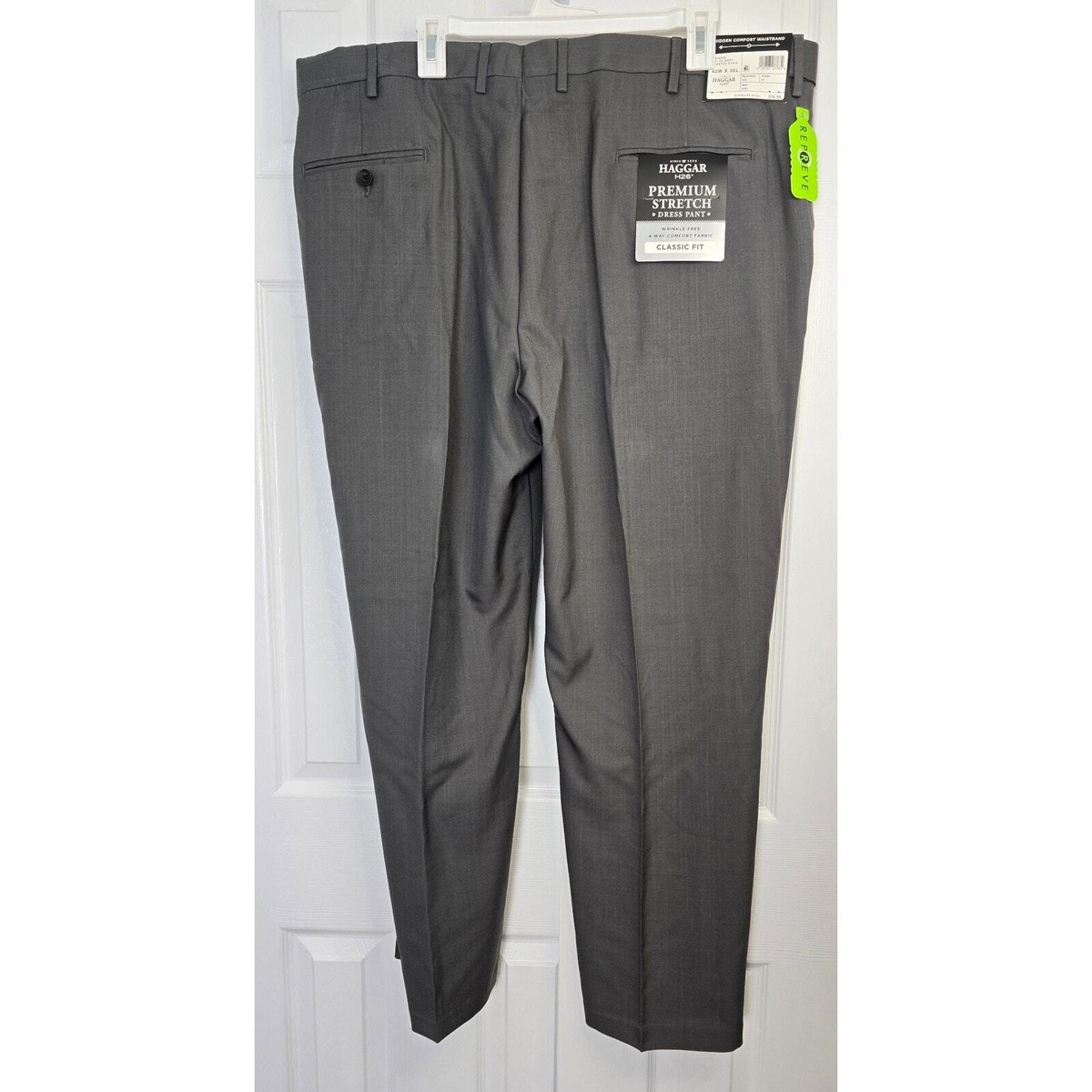 haggar h26 men's stretch classic fit dress pants Haggar Premium Stretch Suit Pants - Flat Front, Flat Front in Medium Grey main image 1