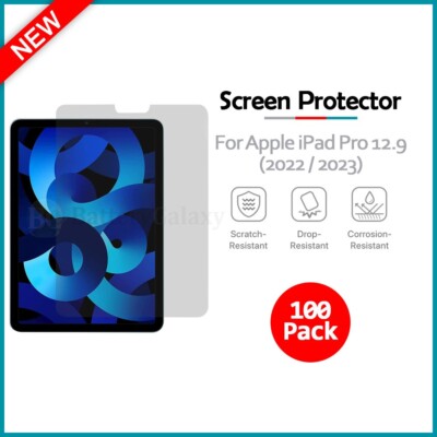100-Pack LCD Ultra Clear Screen Shield Protector for Apple iPad Pro 12.9 (2023)