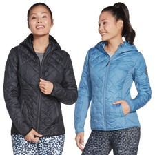 Skechers Womens Everyday Lightweight Reflective Quilted Puffer Jacket