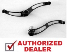 Black Slotted Floorboard Controls with Heel T...