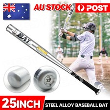 25"63cm Steel alloy Silver Baseball Bat Racket Softball Outdoor Sports Sliver AU