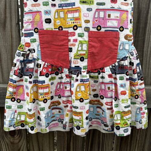 Handmade With Love Food Truck Taco Truck Sleeveless Girls Jumper Dress Sz 8-10 - Picture 3 of 5