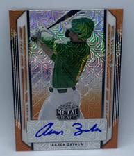 2021 Leaf Metal Draft Aaron Zavala Rangers SSP Orange Mojo Auto 2/2