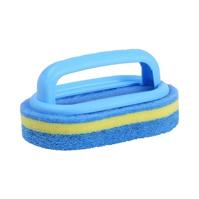 Sponge Cleaning Brush With Handle Bathtub Tile Scrub Brush Kitchen Bathroom