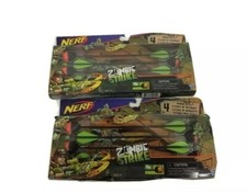 LOT of 2 Nerf 4 Pack Zombie Strike Arrow Refills 8 Total has some box wear