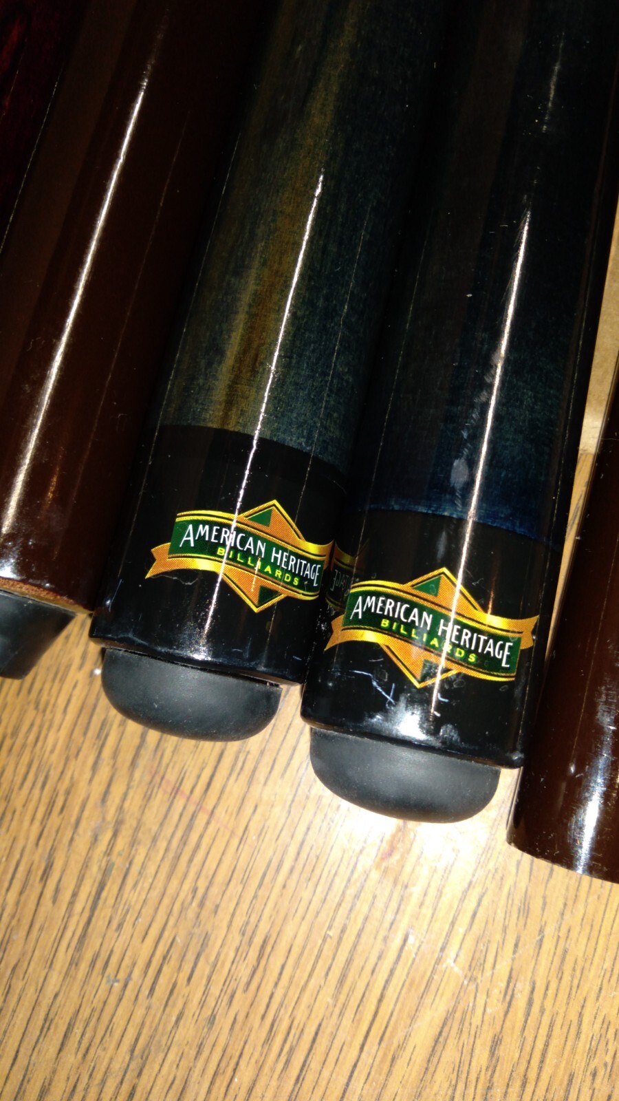 4American Heritage Pool Cue Sticks plus bridge stick cue rest. eBay