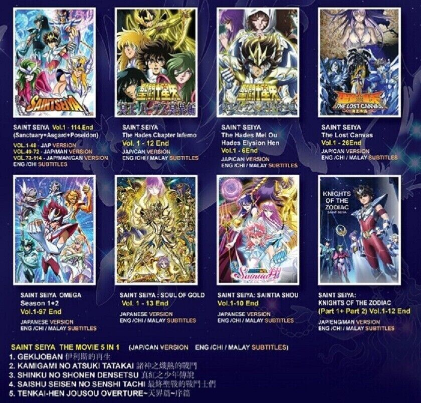 DVD Anime Saint Seiya Omega Season 1-2 Vol. 1-97 End English Subtitles  +Shipping