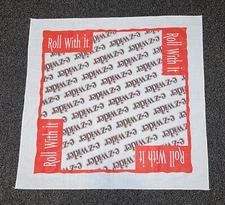 NOS Vintage EZ Wider Rolling Papers AOP Script Bandana 420 Smoking NEW!