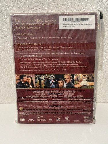 Gone With the Wind (DVD, 2010, 5-Disc Set) The Scarlett Edition 70th Anniversary - Picture 2 of 3