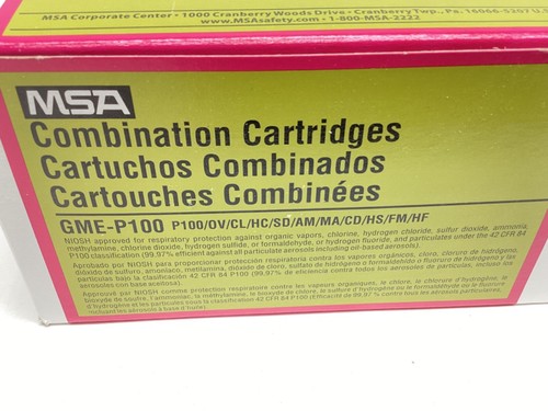 6 Pack-MSA GME-P100 Multigas Combination Cartridges 815182 GME-P100. (NEW) - Picture 3 of 3