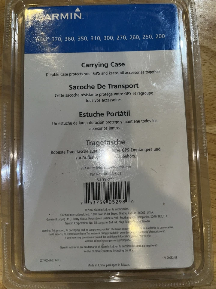 GENUINE Garmin nuvi 200/300 3.5" Leather Carrying Case BLACK 010-10723-02 - Image 2 of 2