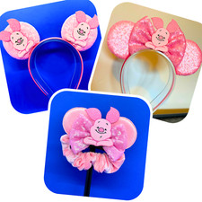 Disney Inspired Piglet Style Mouse Ears Headband or Hair Scrunchie Pooh Eeyore