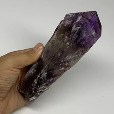 520g,7.1"x2.3"x2.1",Amethyst Point Polished Rough lower part from Brazil,B19128