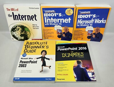 COMPUTER SELF-HELP BOOKS Lot Of 5 | PowerPoint Windows Works TPB