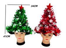 Christmas Tree Hat w/ light Party Dress Up For Holiday Season Great Gift