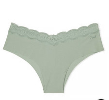 Victoria's Secret, pink, no-show, cheekster panty. Size XL Indonesia, green with