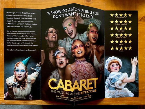 2x Cabaret The Musical Kit Kat Club London Postcards + Flyer Advert Ad Original - Picture 2 of 5