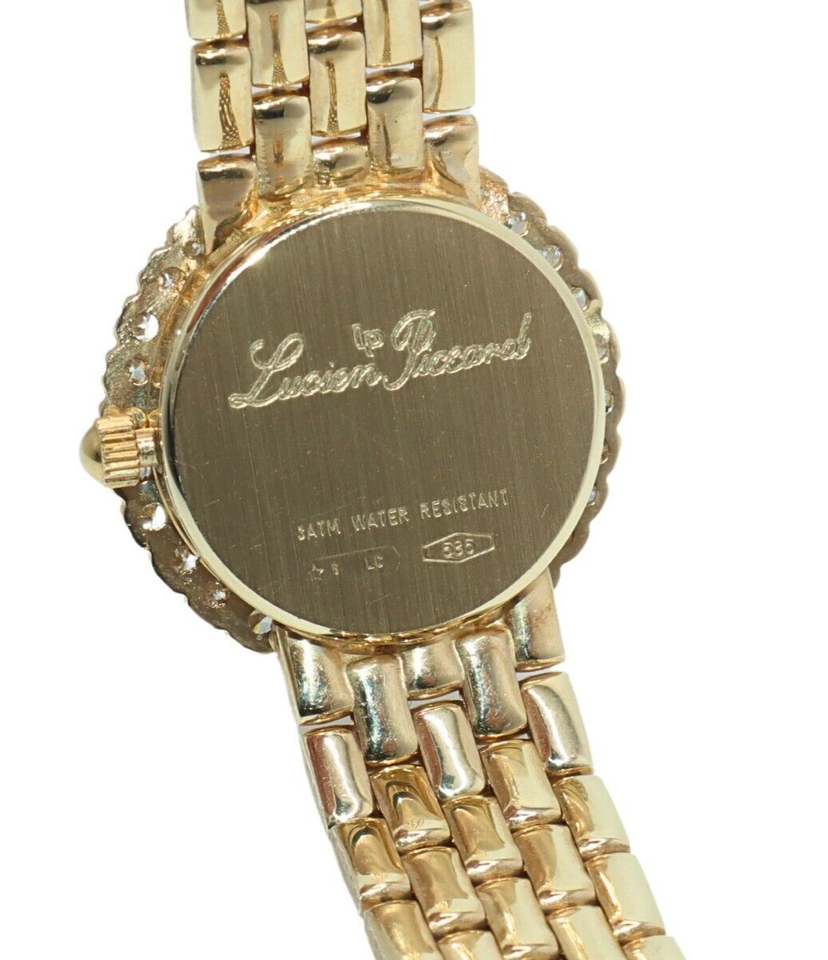 Great Description About Lucien Piccard 14k Gold Watch With Diamonds