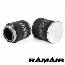 48mm ID Neck - Chrome Cap Motorcycle Pod Air Filter