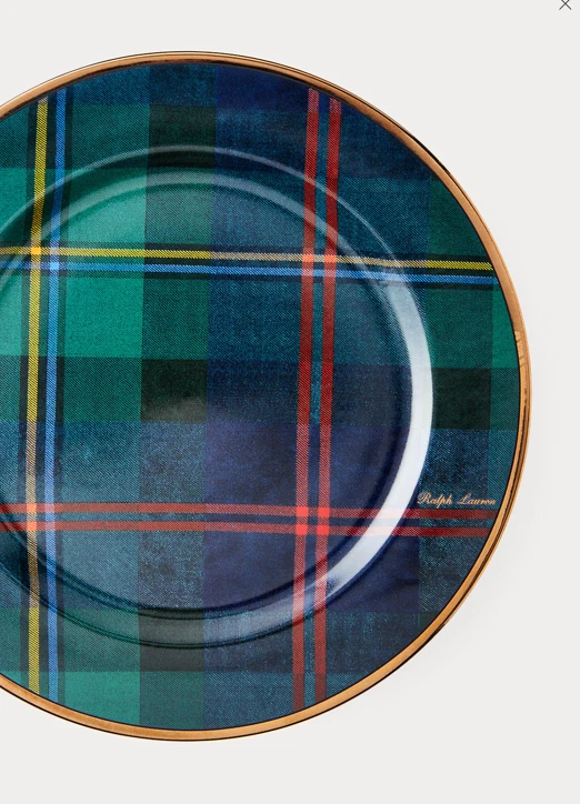 Juego de platos de postre Ralph Lauren Wexford/4 porcelana - adorno dorado 24K firmado ¡NUEVO! Foto 4 de 4