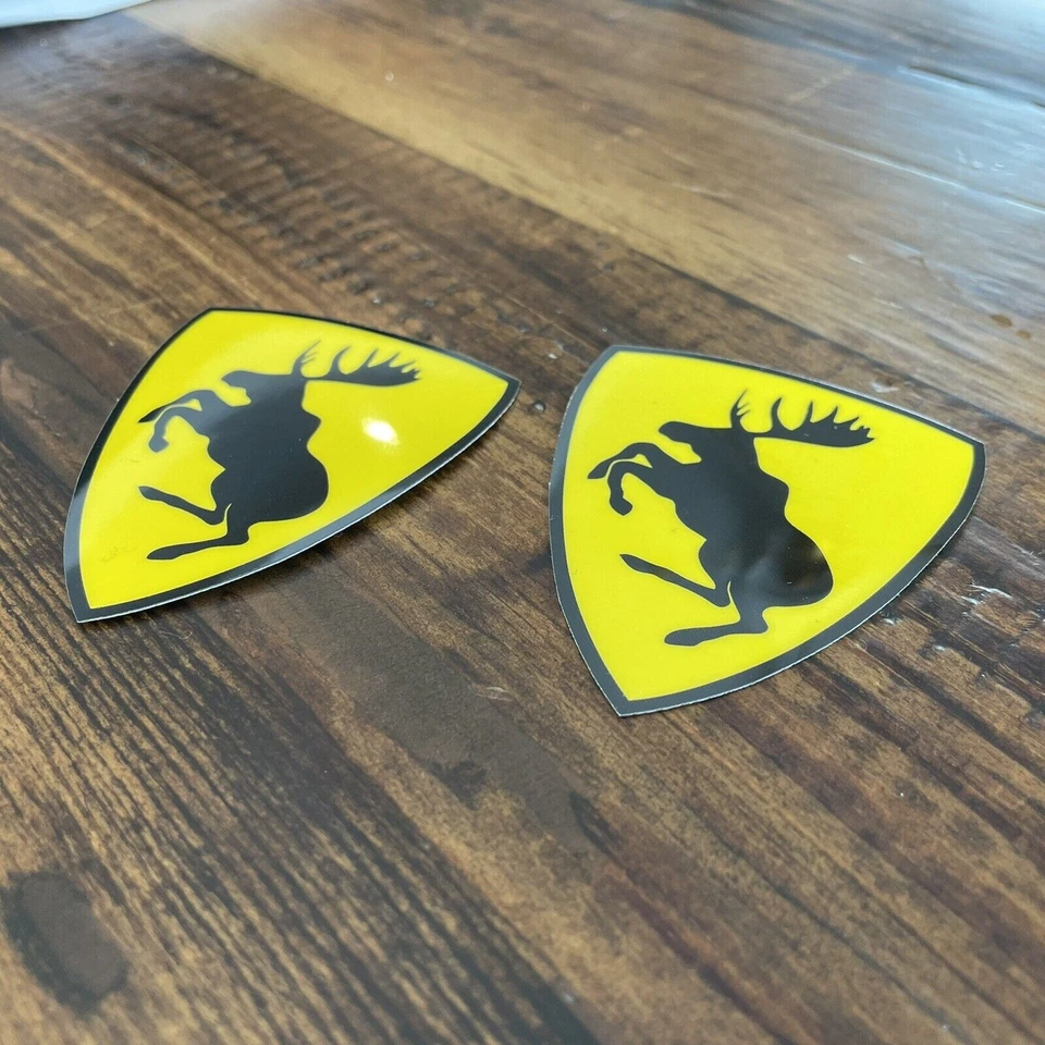 "Par (2) calcomanías adhesivas de vinilo de 3"" Prancing Moose compatibles con Volvo Saab Subaru" Foto 2 de 4