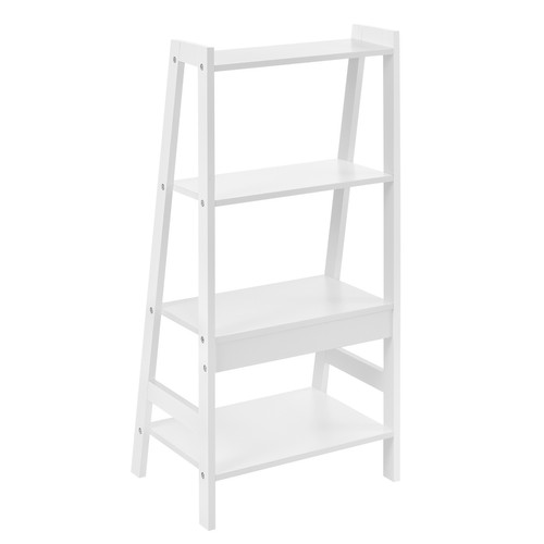 en.casa Leiterregal Standregal Badregal Treppenregal Dekoregal weiß 90x43x32cm - Bild 3 von 4