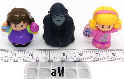 Lot Little People Girl Ice Cream Gorilla Monkey Zoo Playskool Animal Figure