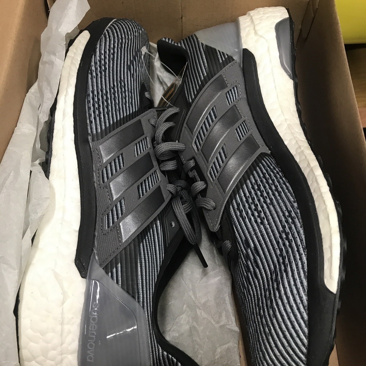adidas Supernova Shoes - Men's - Grey / Night / Grey - 9.5