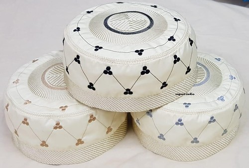 Men Islamic Cap Muslim prayer Skull round Namaz Topi Kufi Hat Free Ship 03 Pack - Picture 41 of 44