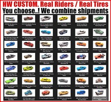 NUEVO HOT WHEELS Personalizado con Neumáticos Reales y HW Real Riders ¡Tú eliges! SIN TARJETA.!