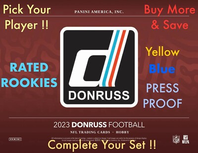 2023 Panini Donruss Pick Your Player - Rated Rookie - Press Proof Yellow & Blue