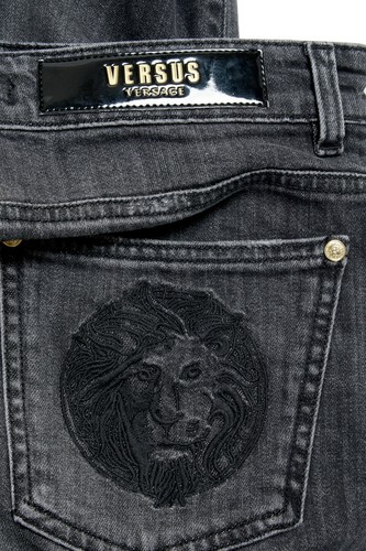 Jeans skinny da uomo grigi elasticizzati Versace Versus taglia 30 31 32 33 34 - Foto 5 di 5