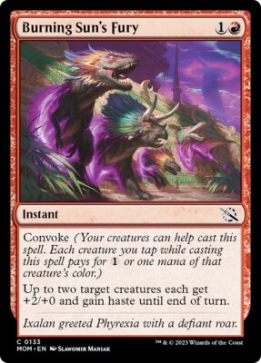 BURNING SUN'S FURY x4 mtg NM-M March of The Machine 4 Common