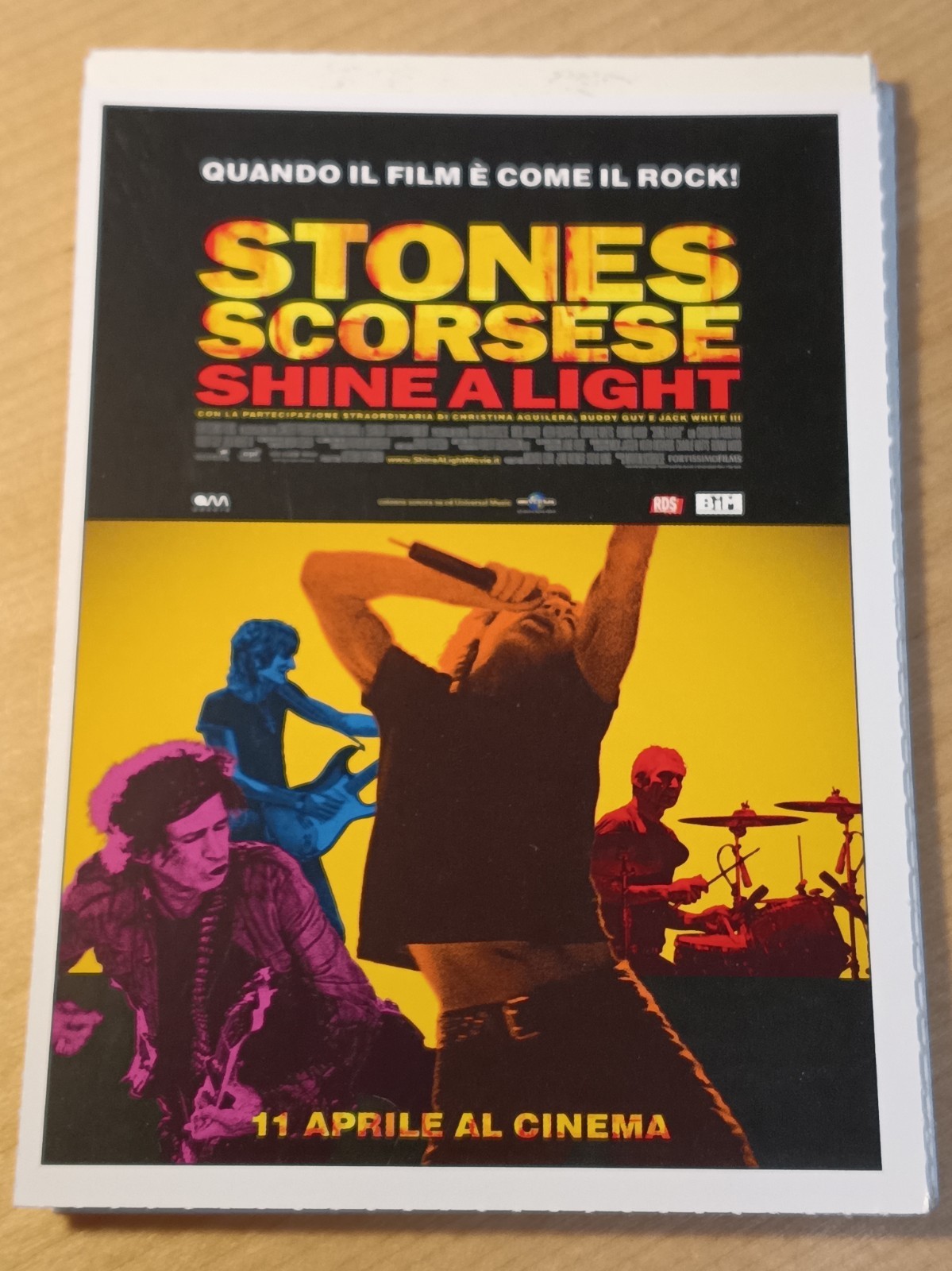 Cinema Mini Locandina 14 Cm X 10 Cm Ciak Film Cult SHINE A LIGHT STONES SCORSESE