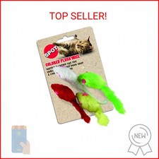 SPOT Colored Plush Mice Cat Toy - Rattle and Catnip Toy for Indoor Cats and Kitt