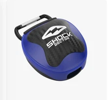 Shock Doctor Blue Mouthguard Case. Holds 2 Mouthguards or 1 Lip Guard