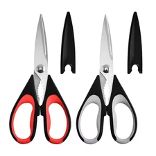 2 Heavy-Duty All-Purpose Kitchen Shears Super Sharp Stainless Steel Scissors Hot