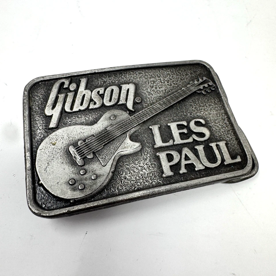 Guitarrista Gibson Les Paul Hebilla de Cinturón Genuino Norlin Music 3" De Colección Foto 3 de 4