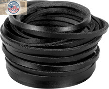 3MM Flat Genuine Leather Cord, Strip Cord Braiding String Tan for Jewelry Making